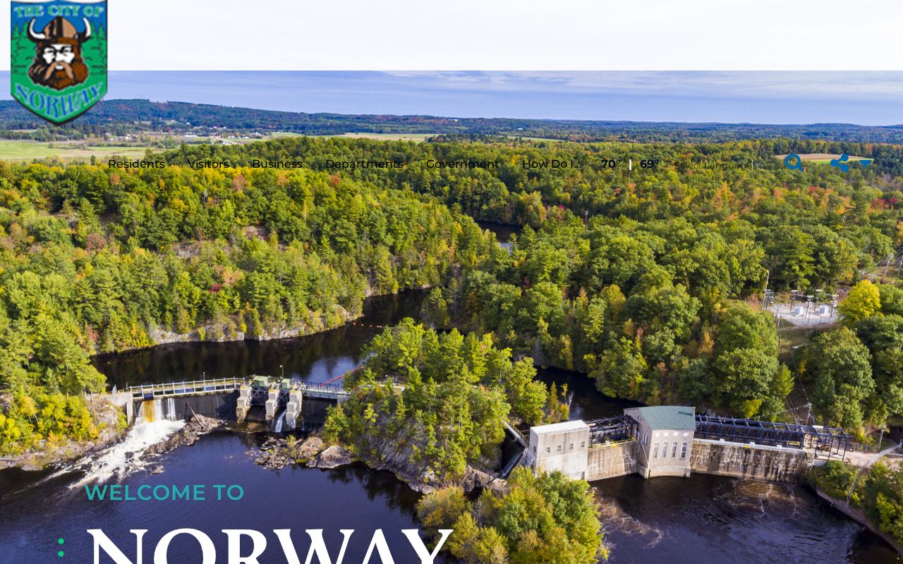 Official City of Norway website used to locate municipal police and records information